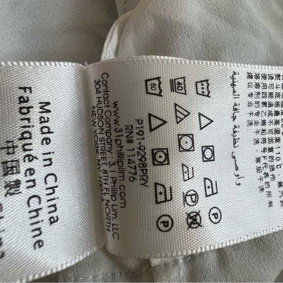 3.1 Philip Lim flowy printed patterned sleeve dress white 13087 - Picture 14 of 16